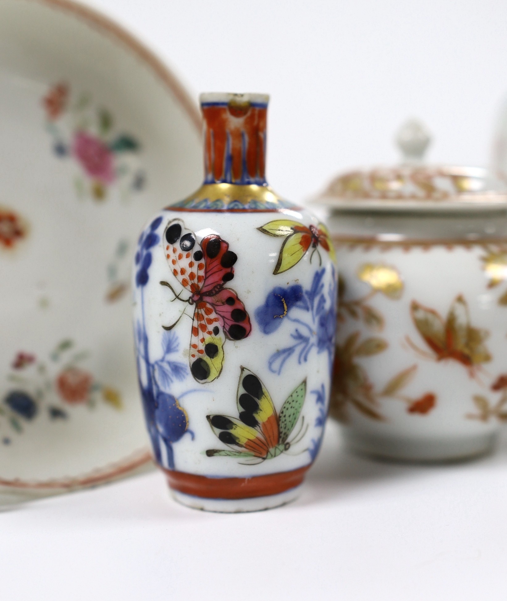 A miniature Chinese export teapot and four other items, 18th century and later